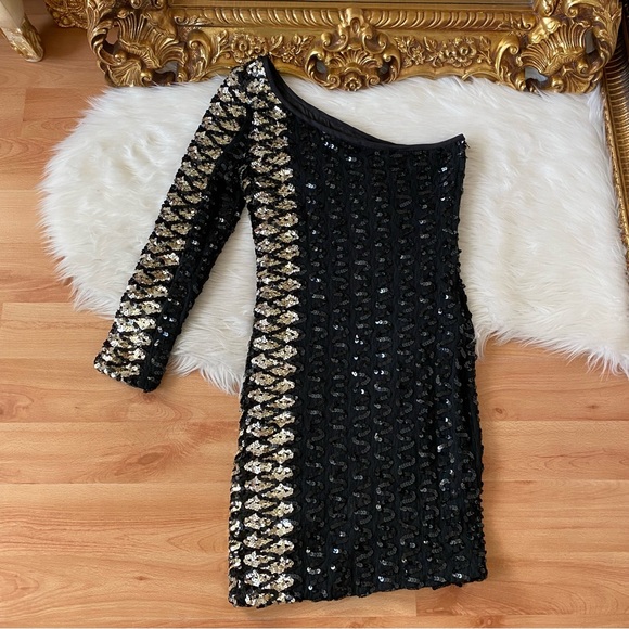 A La Carte California Vintage Sequin One Shoulder Dress - Picture 7 of 10